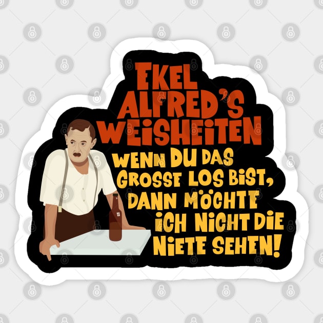 Alfred Tetzlaff - Ekel Alfred - Ein Herz und eine Seele Sticker by Boogosh